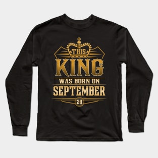 This King Was Born On September 28Th Virgo Libra Long Sleeve T-Shirt